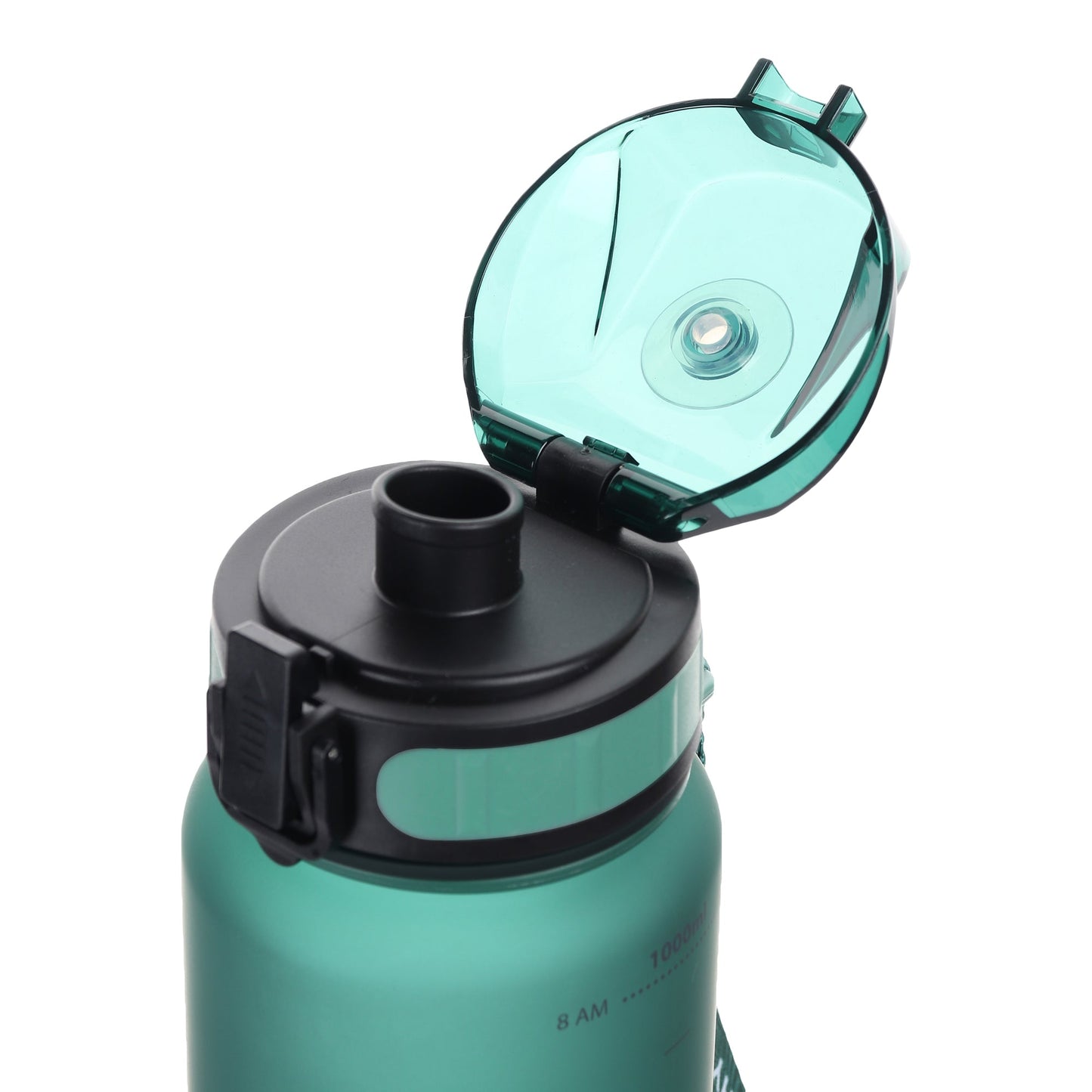 InstaLite 1 Litre BPA Free Tritan Sports/Gym Water Bottle with Time Marker, Fruit Infuser Screen & Protein Shaker Blending Ball(Emerald Green, 1000 ML)